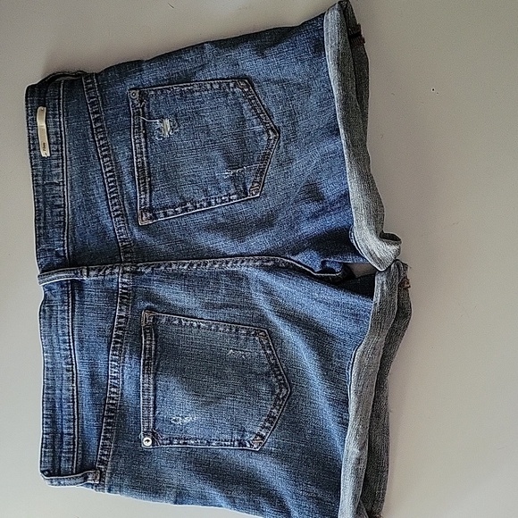 29 PILCRO ANTHROPOLOGIE slim boyfriend stretch denim jean shorts - Picture 2 of 6
